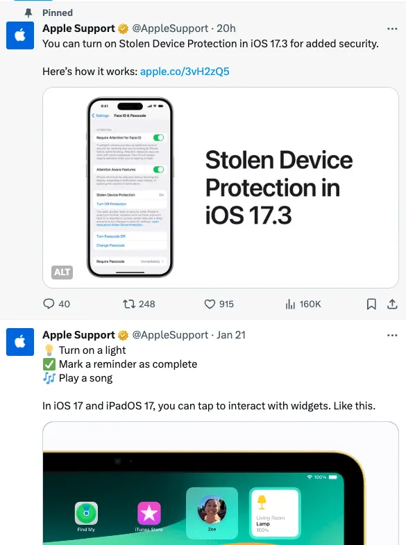Apple Engagement and interaction content marketing